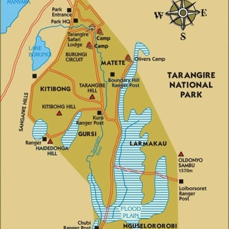tourhub | Moipo Adventures | 3 Days Lodge Safari | Tour Map