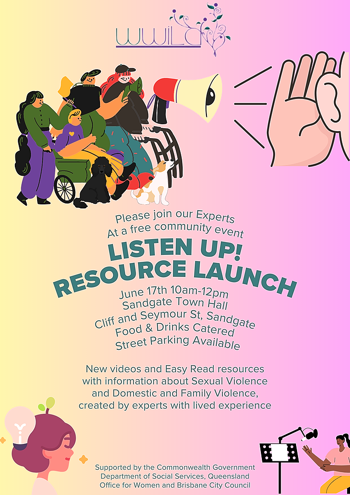Listen Up! Resource Launch flyer