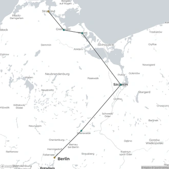 tourhub | CroisiEurope Cruises | From Stralsund to Berlin: The Baltic Sea and the Oder and Havel Rivers (port-to-port cruise) | Tour Map