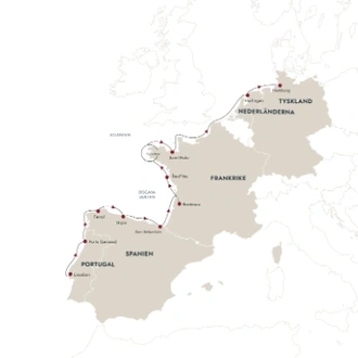 tourhub | HX Hurtigruten Expeditions | Europe's Atlantic Highlights | Lisbon to Hamburg | Tour Map