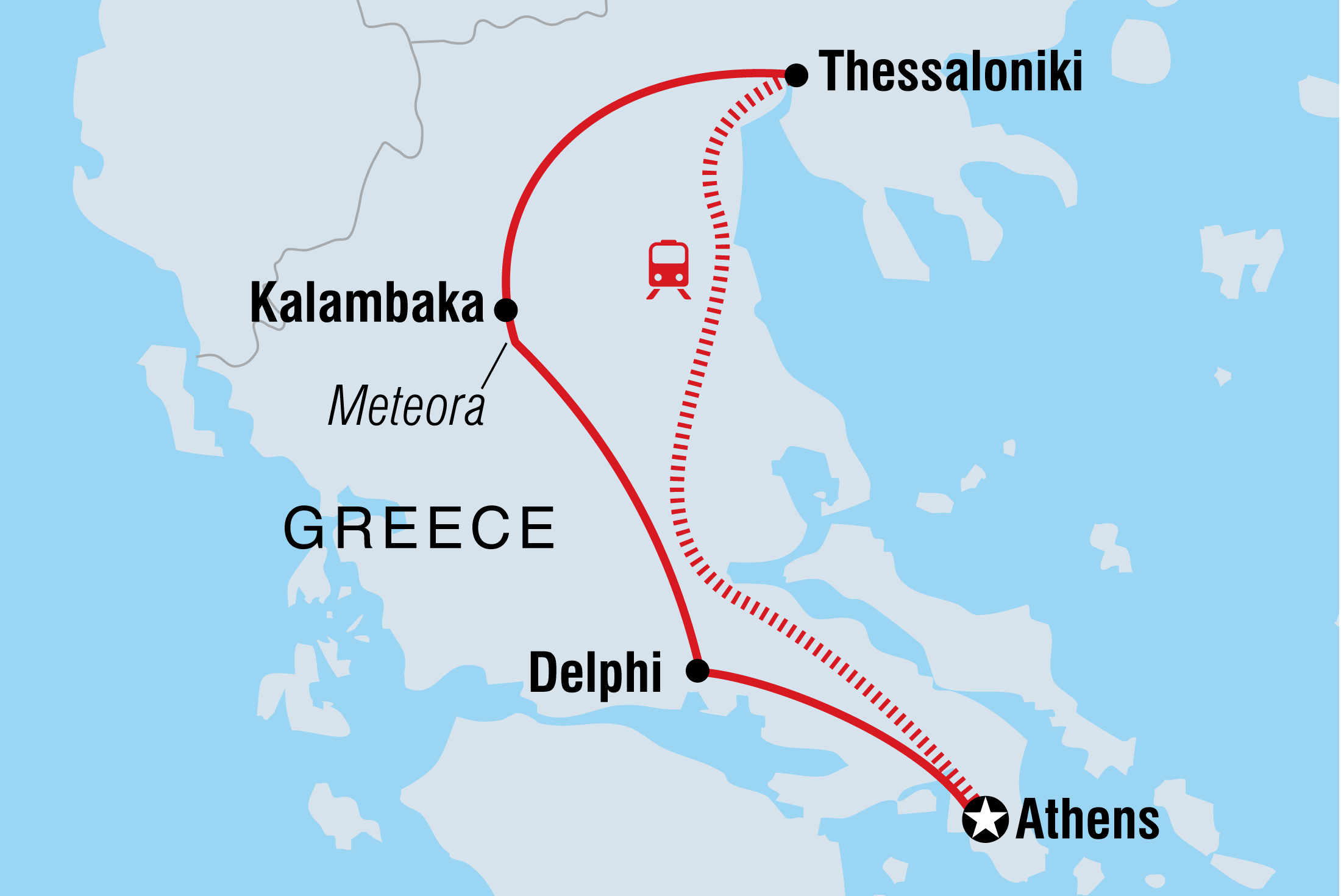 tourhub | Intrepid Travel | Mainland Greece Discovery | Tour Map