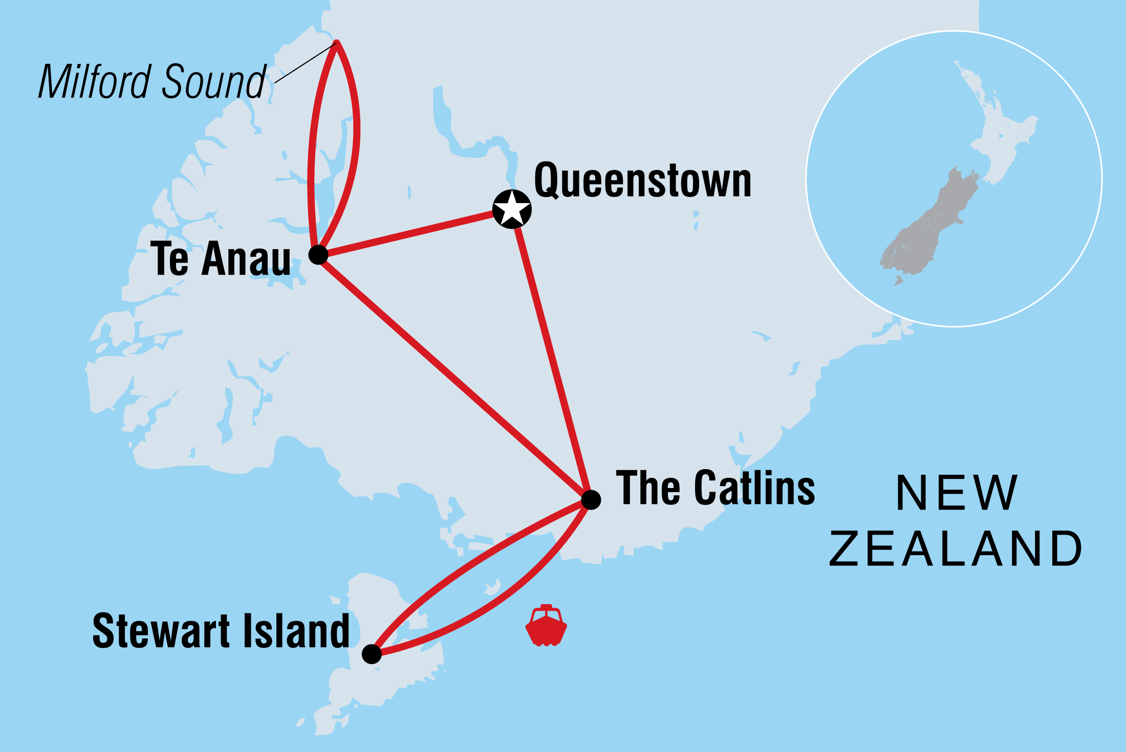 tourhub | Intrepid Travel | Queenstown Southern Loop | Tour Map