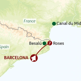 tourhub | Titan Travel | Little Boats of Catalonia | Tour Map