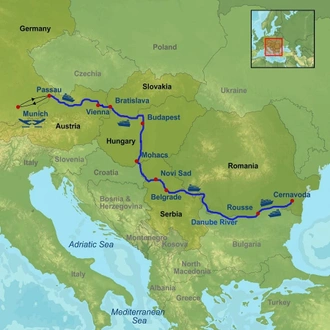 tourhub | Indus Travels | Magical Danube Discoverer Cruise | Tour Map