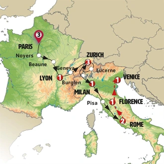 tourhub | Europamundo | Harmonious Europe | Tour Map