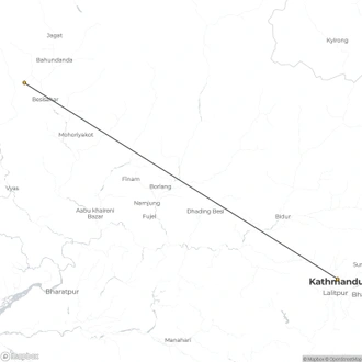 tourhub | Liberty Holidays | 3-Day Ghale Gaun Homestay Experience from Kathmandu | Tour Map