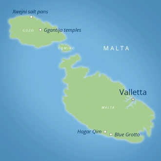 tourhub | Cox & Kings | Majestic Malta | Tour Map