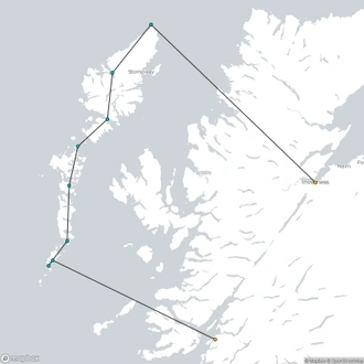 tourhub | Spirit Journeys Worldwide | Cycling the Hebridean Way - Self Guide Cycle Tour | Tour Map