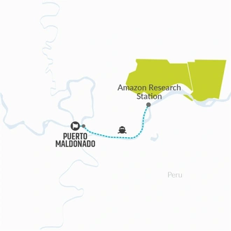 tourhub | Bamba Travel | Puerto Maldonado Amazon Field Station 4D/3N (from Puerto Maldonado) | Tour Map