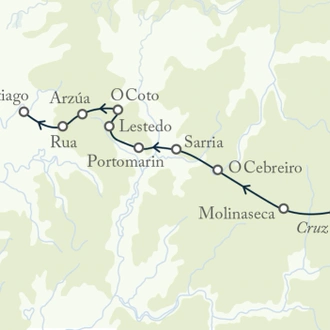 tourhub | Exodus Adventure Travels | Walking the Camino de Santiago | Tour Map