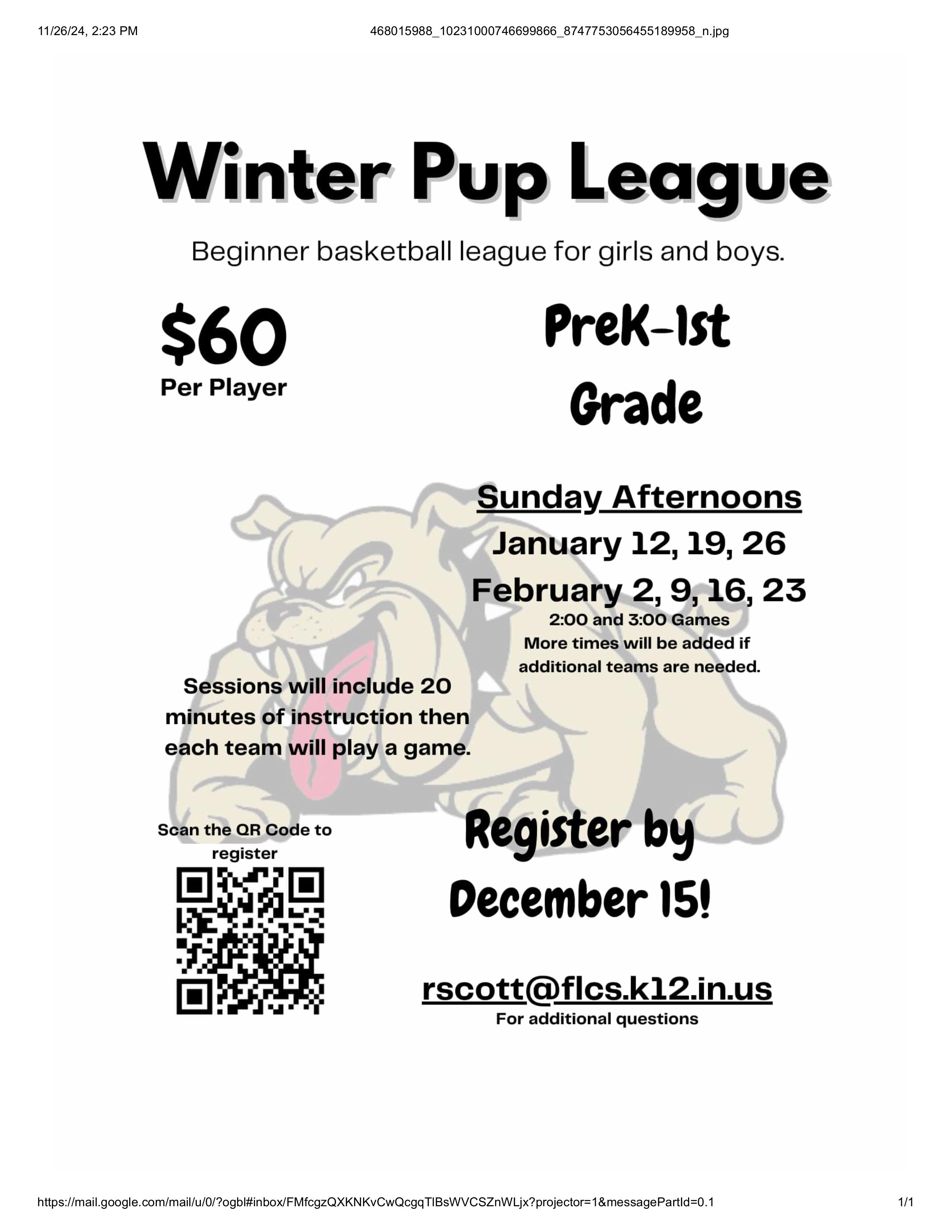 Winter Pup League