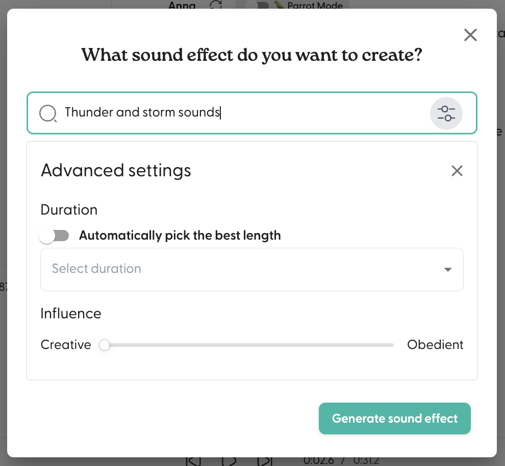 Generate a sound effect