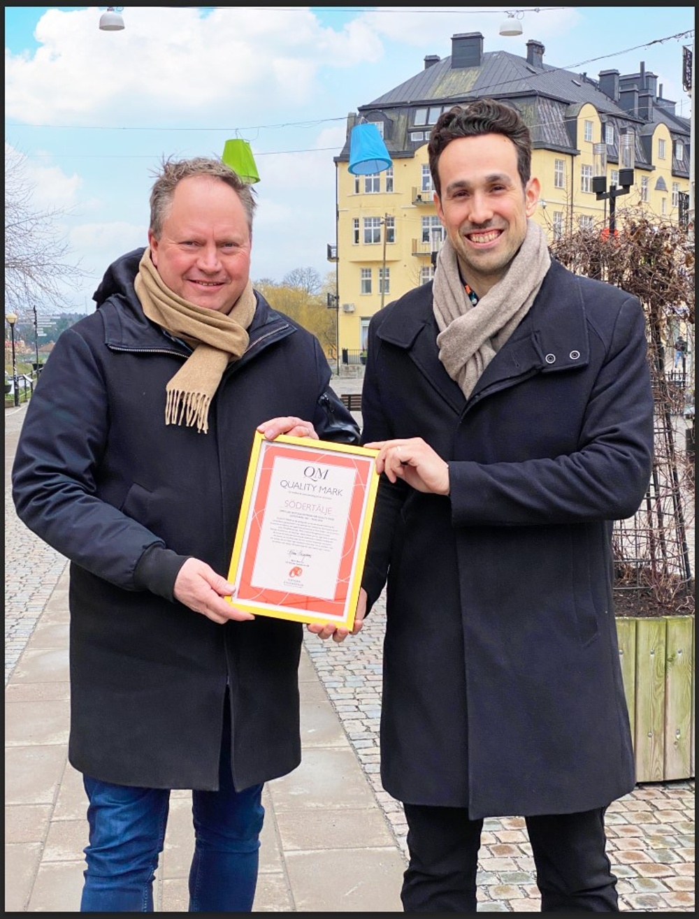 Tomas Björk, ordf och Aljoša Lagumǆija, centrumchef Södertälje City