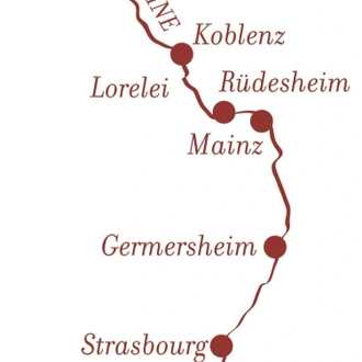 tourhub | A-ROSA River Cruises | NEW: Southern Rhine Experience | Tour Map