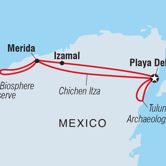 tourhub | Intrepid Travel | Mexico Family Holiday | Tour Map