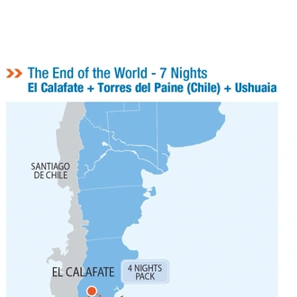tourhub | Hi Travel Argentina | The End of the World (7 nights) | Tour Map