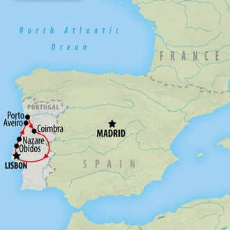 tourhub | On The Go Tours | Portugal Express - 3 days | Tour Map