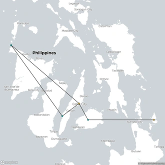 tourhub | TruTravels | Philippines Island Experience | Tour Map