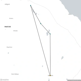 tourhub | Armaye Ethiopia Tours | Danakil Depression And Volcano | Tour Map