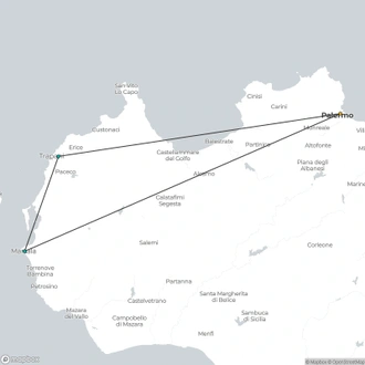 tourhub | Today Voyages | Northern Sicily, Self-drive | Tour Map