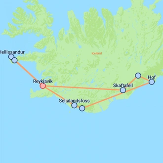 tourhub | On The Go Tours | Iceland Winter Express - 4 days  | Tour Map