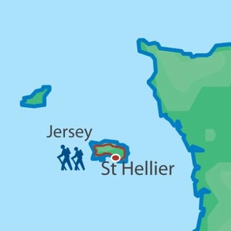 tourhub | Walkers' Britain | Jersey: The Channel Island Way | Tour Map