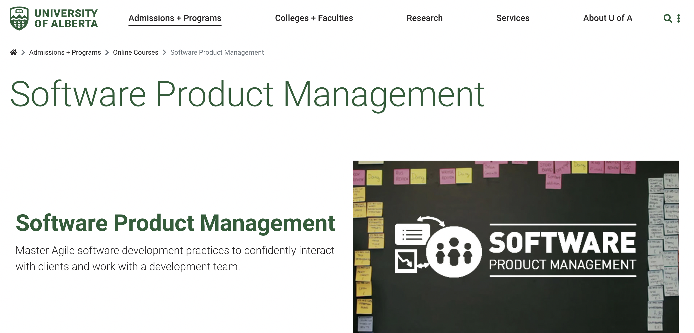 Software Product Management course by University of Alberta