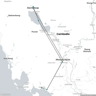 tourhub | Encounters Travel | Classic Cambodia | Tour Map