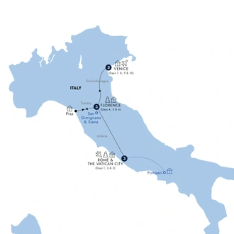 tourhub | Insight Vacations | Easy Pace Italy - Small Group, Winter | Tour Map