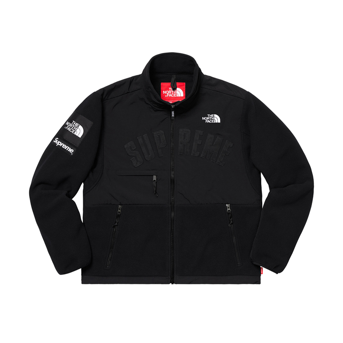 Supreme x The North Face Arc Logo Denali TNF Fleece Jacket Black