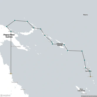 tourhub | Heritage Expeditions | Discover the Secrets of Melanesia | Tour Map