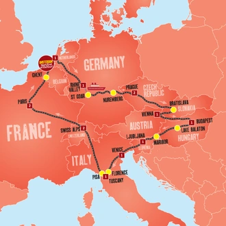 tourhub | Expat Explore Travel | Europe Jewel Christmas & New Year | Tour Map