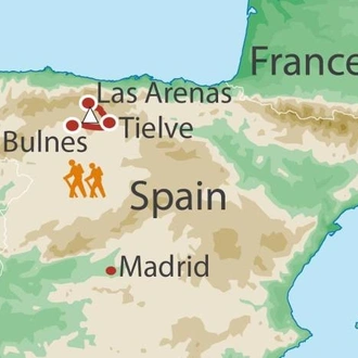 tourhub | UTracks | Walking in the Picos de Europa | Tour Map