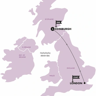 tourhub | Contiki | Edinburgh for Hogmanay (NYE) (5 Day Start London) | Tour Map