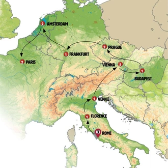tourhub | Europamundo | European Romance | Tour Map