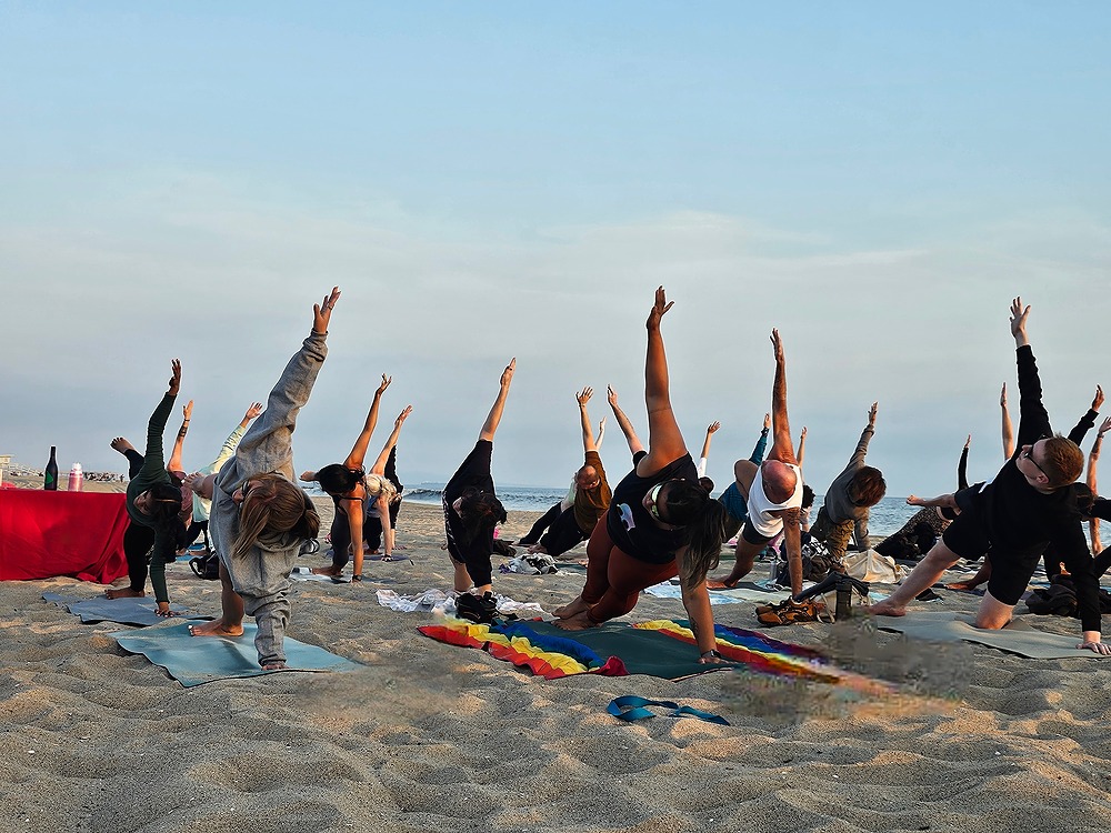 Yoga on the beach