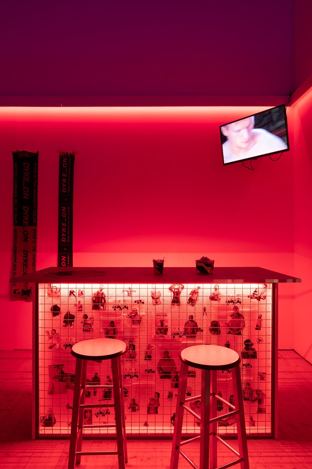 'Cruising Pavilion: Architecture, Gay Sex and Cruising Culture' Installation View. Photo: Johan Dehlin