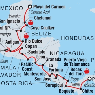 tourhub | Intrepid Travel | Best of Central America | Tour Map