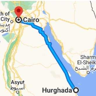 tourhub | Flash Horizon | Enjoy The Red Sea vibes in Hurghada & Cairo Cultural | Tour Map