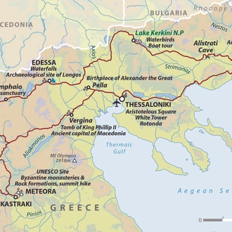 tourhub | Wild Frontiers | Northern Greece: Along The Via Egnatia | Tour Map