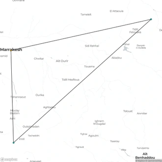 tourhub | The Natural Adventure | Hiking in the High Atlas Mountains Short Break | Tour Map