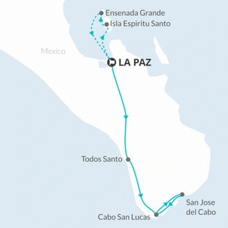 tourhub | Bamba Travel | Baja Beach Bliss & Cultural Insights: La Paz & Cabo 6D/5N | Tour Map