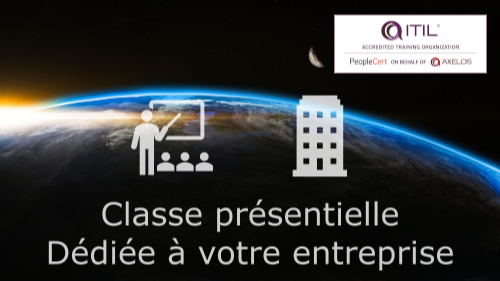 Représentation de la formation : ITIL® 4 Foundation + certification (Présent. Intra.)