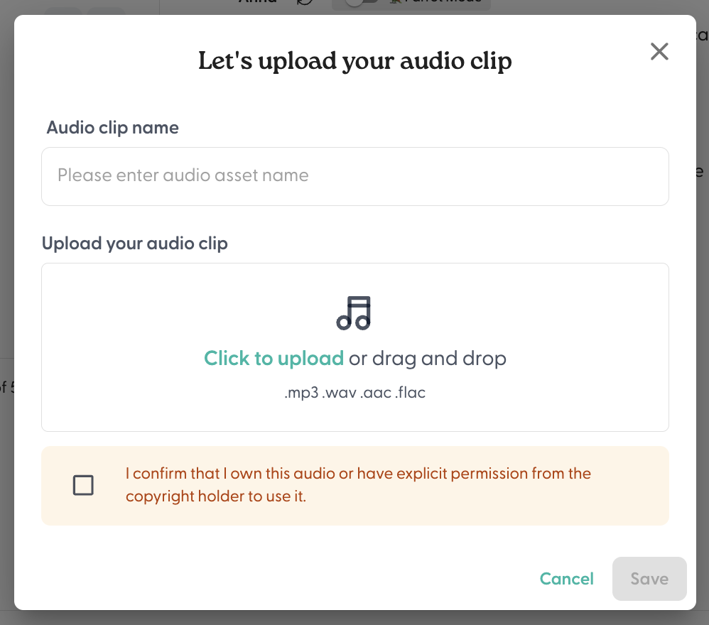 Add a recorded audio clip