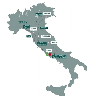 tourhub | Trafalgar | Wonders of Italy | Tour Map