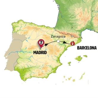 tourhub | Europamundo | Madrid and Barcelona | Tour Map