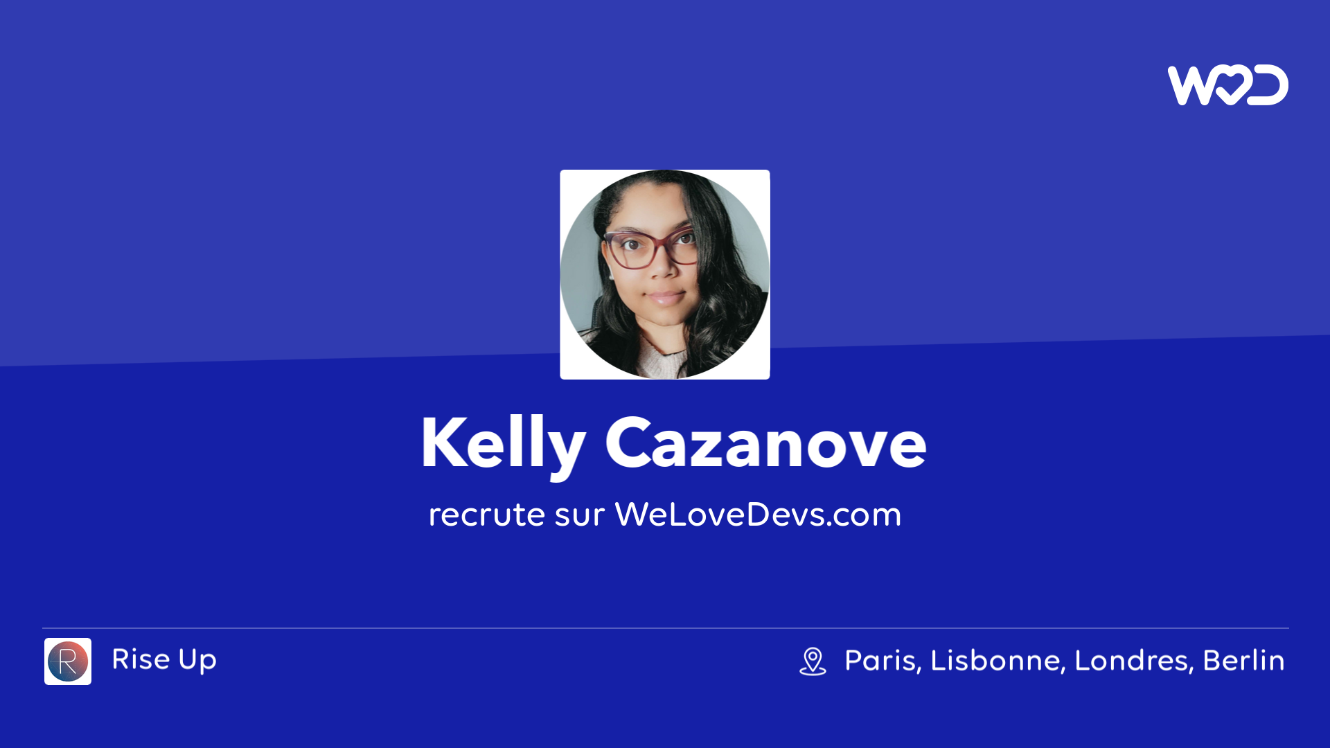 💙 Kelly Cazanove, Consultante Talent Acquisition at Rise Up is hiring ...