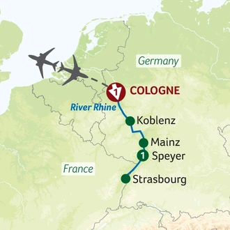 tourhub | Titan Travel | Christmas Cruise on the Rhine | Tour Map