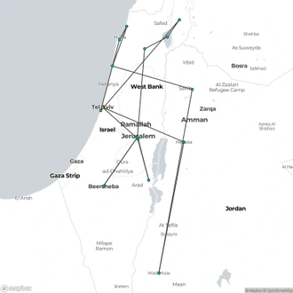 tourhub | Encounters Travel | Best of Israel & Jordan | Tour Map