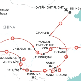 tourhub | Wendy Wu | Ultimate China | Tour Map